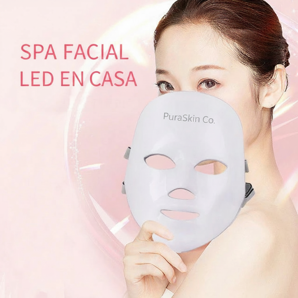 Mascarilla LED de Terapia Facial | Efecto Anti-Edad y Anti-Acné
